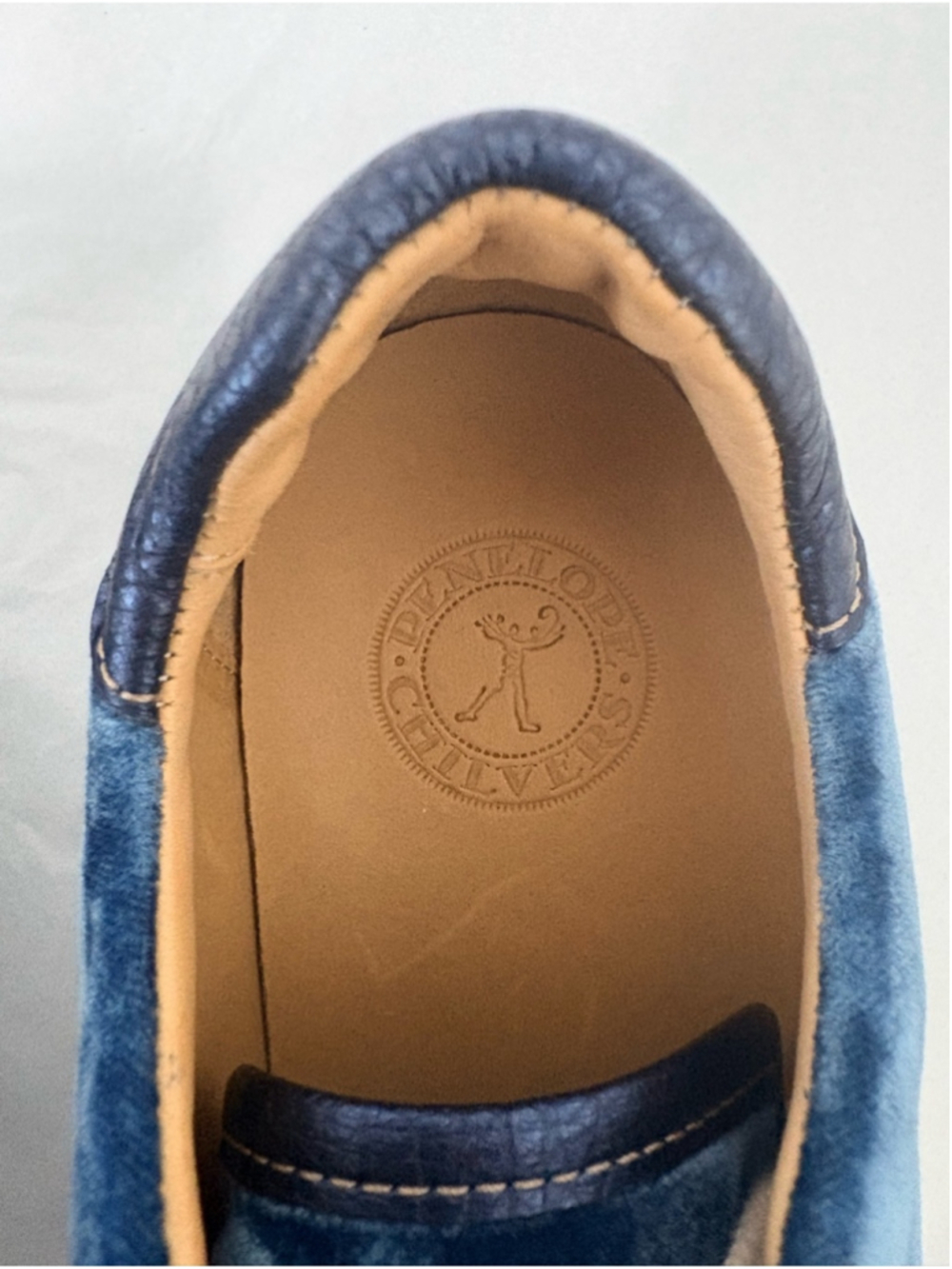 Penelope Chilvers Paradise Velvet Sneakers Sz 7.5 Indigo Blue EUC - Picture 7 of 11